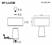 Настольная лампа ST-Luce Jackie SL1354.504.01 цвет плафона/подвески Бежевый, цвет арматуры Бежевый-4