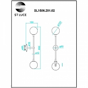 Бра ST-Luce Ch1et1 SL1506.201.02 цвет плафона/подвески Прозрачный, цвет арматуры Золото-4