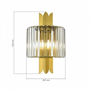 Накладной светильник ST-Luce Nar1 SL1635.301.02 цвет плафона/подвески Прозрачный, цвет арматуры Латунь-2