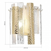 Накладной светильник ST-Luce Scolare SL1636.201.02 цвет плафона/подвески Белый, Золото, Прозрачный, цвет арматуры Золото-2