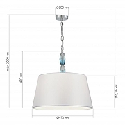 Подвесной светильник ST-Luce L1ngott1 SL1759.103.03 цвет плафона/подвески Белый, цвет арматуры Голубой, Хром-4