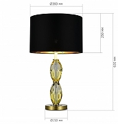 Настольная лампа ST-Luce Lingotti SL1759.304.01 цвет плафона/подвески Черный, цвет арматуры Латунь, Янтарный-2