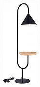 Торшер с полкой ST-Luce Amiro SL1802.405.01 цвет плафона/подвески Черный, цвет арматуры Черный-1