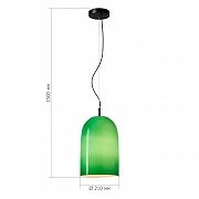 Подвесной светильник ST-Luce M1lo SL2001.413.01 цвет плафона/подвески Зеленый, цвет арматуры Черный-5
