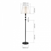 Торшер ST-Luce AURORA SL2003.405.01 цвет плафона/подвески Белый, цвет арматуры Черный-3