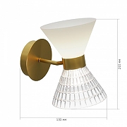 Бра ST-Luce SP1R1T SL2004.301.02 цвет плафона/подвески Белый, Прозрачный, цвет арматуры Латунь-1