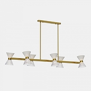 Светильник на штанге ST-Luce SP1R1T SL2004.313.12 цвет плафона/подвески Белый, Прозрачный, цвет арматуры Латунь-1