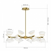 Светильник на штанге ST-Luce SP1R1T SL2004.313.12 цвет плафона/подвески Белый, Прозрачный, цвет арматуры Латунь-2