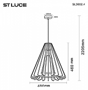 Подвесной светильник ST-Luce Sent1to SL3002.403.01 цвет плафона/подвески Бежевый, цвет арматуры Черный-5