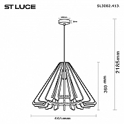 Подвесной светильник ST-Luce Sent1to SL3002.413.01 цвет плафона/подвески Серый, цвет арматуры Черный-5