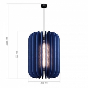Подвесной светильник ST-Luce Sent1to SL3004.433.01 цвет плафона/подвески Синий, цвет арматуры Черный-2