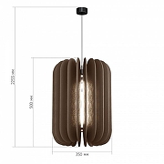 Подвесной светильник ST-Luce Sent1to SL3004.453.01 цвет плафона/подвески Серый, цвет арматуры Черный-3