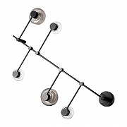 Накладной светильник ST-Luce Vallo SL6005.401.05 цвет плафона/подвески Светло-серый, цвет арматуры Черный-1