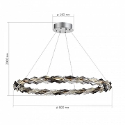 Подвесной светильник ST-Luce D1amanta SL6009.113.01 цвет плафона/подвески Светло-серый, цвет арматуры Золото-4