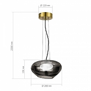 Подвесной светильник ST-Luce Foray SL6019.303.01 цвет плафона/подвески Белый, Серый, цвет арматуры Латунь-4