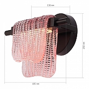Бра ST-Luce VO1LE SL6021.401.06 цвет плафона/подвески Розовый, цвет арматуры Черный-5