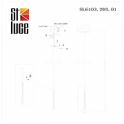 Подвесной светильник ST-Luce Faenza SL6103.203.01 цвет плафона/подвески Прозрачный, цвет арматуры Золото-5