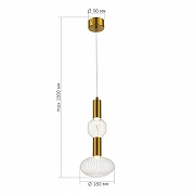 Подвесной светильник ST-Luce Tacche SL6117.223.02 цвет плафона/подвески Прозрачный, цвет арматуры Латунь-4