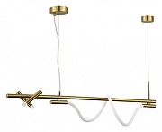 Подвесной светильник ST-Luce Marlow SL6118.303.03 цвет плафона/подвески Белый, Латунь, цвет арматуры Латунь-1