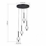 Подвесной светильник ST-Luce Peek SL6120.403.04 цвет плафона/подвески Прозрачный, цвет арматуры Черный-3