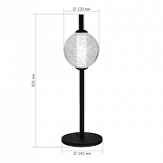 Настольная лампа ST-Luce Peek SL6120.404.01 цвет плафона/подвески Прозрачный, цвет арматуры Черный-2