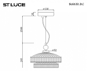 Подвесной светильник ST-Luce Or1ental SL6122.313.01 цвет плафона/подвески Прозрачный, цвет арматуры Латунь-5