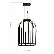 Подвесной светильник ST-Luce Nord1c SL6129.403.01 цвет плафона/подвески Белый, Черный, цвет арматуры Черный-4