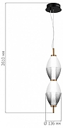 Подвесной светильник ST-Luce 1ce SL6130.403.15 цвет плафона/подвески Белый, Серый, цвет арматуры Черный-4