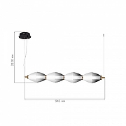 Подвесной светильник ST-Luce 1ce SL6130.403.24 цвет плафона/подвески Белый, Серый, цвет арматуры Черный-4