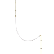 Подвесной светильник ST-Luce Strap SL6132.301.20 цвет плафона/подвески Белый, Черный, цвет арматуры Латунь-1