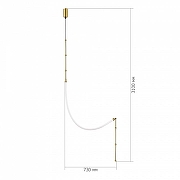 Подвесной светильник ST-Luce Strap SL6132.301.20 цвет плафона/подвески Белый, Черный, цвет арматуры Латунь-2