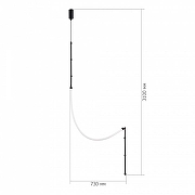 Подвесной светильник ST-Luce Strap SL6132.401.20 цвет плафона/подвески Белый, Черный, цвет арматуры Черный-3