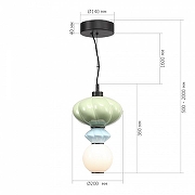 Подвесной светильник ST-Luce FLORENT1N1 SL6134.403.01 цвет плафона/подвески Красный, Синий, Зеленый, цвет арматуры Черный-3