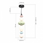 Подвесной светильник ST-Luce FLORENT1N1 SL6134.433.01 цвет плафона/подвески Красный, Синий, Зеленый, цвет арматуры Черный-5