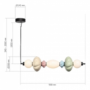 Подвесной светильник ST-Luce FLORENT1N1 SL6134.443.01 цвет плафона/подвески Красный, Синий, Зеленый, цвет арматуры Черный-5
