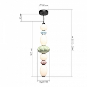 Подвесной светильник ST-Luce FLORENT1N1 SL6134.453.01 цвет плафона/подвески Красный, Синий, Зеленый, цвет арматуры Черный-4