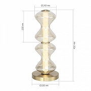 Настольная лампа ST-Luce SPINE SL6136.214.01 цвет плафона/подвески Коньячный, цвет арматуры Золото-3