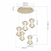 Подвесной светильник ST-Luce SP1NE SL6136.233.01 цвет плафона/подвески Коньячный, цвет арматуры Золото-6