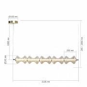 Подвесной светильник ST-Luce SP1NE SL6136.243.01 цвет плафона/подвески Коньячный, цвет арматуры Золото-5