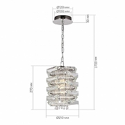 Подвесной светильник ST-Luce STROZZ1 SL6137.103.01 цвет плафона/подвески Прозрачный, цвет арматуры Никель-6