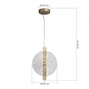 Подвесной светильник ST-Luce WAS1 SL6141.303.01 цвет плафона/подвески Прозрачный, цвет арматуры Бронза-5