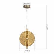 Подвесной светильник ST-Luce WAS1 SL6141.313.01 цвет плафона/подвески Оранжевый, цвет арматуры Бронза-5