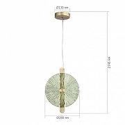 Подвесной светильник ST-Luce WAS1 SL6141.323.01 цвет плафона/подвески Зеленый, цвет арматуры Бронза-5