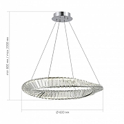 Подвесной светильник ST-Luce R1torto SL6204.101.01 цвет плафона/подвески Прозрачный, цвет арматуры Хром-4