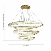 Подвесной светильник ST-Luce R1torto SL6204.301.03 цвет плафона/подвески Прозрачный, цвет арматуры Латунь-3