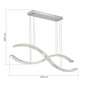 Подвесной светильник ST-Luce Aceno SL6206.103.50 цвет плафона/подвески Прозрачный, цвет арматуры Хром-4