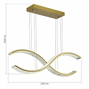 Подвесной светильник ST-Luce Aceno SL6206.303.44 цвет плафона/подвески Прозрачный, цвет арматуры Латунь-4