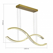 Подвесной светильник ST-Luce Aceno SL6206.303.50 цвет плафона/подвески Прозрачный, цвет арматуры Латунь-4
