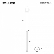 Подвесной светильник ST-Luce L1LT SL6210.403.01 цвет плафона/подвески Золото, Черный, цвет арматуры Черный-5