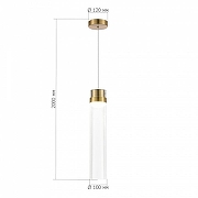 Подвесной светильник ST-Luce Champagne SL6236.303.01 цвет плафона/подвески Прозрачный, цвет арматуры Латунь-4